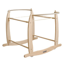 Clair de Lune Deluxe Rocking Moses Basket Stand Baby Sturdy Wood Pod 84 x 37 cm