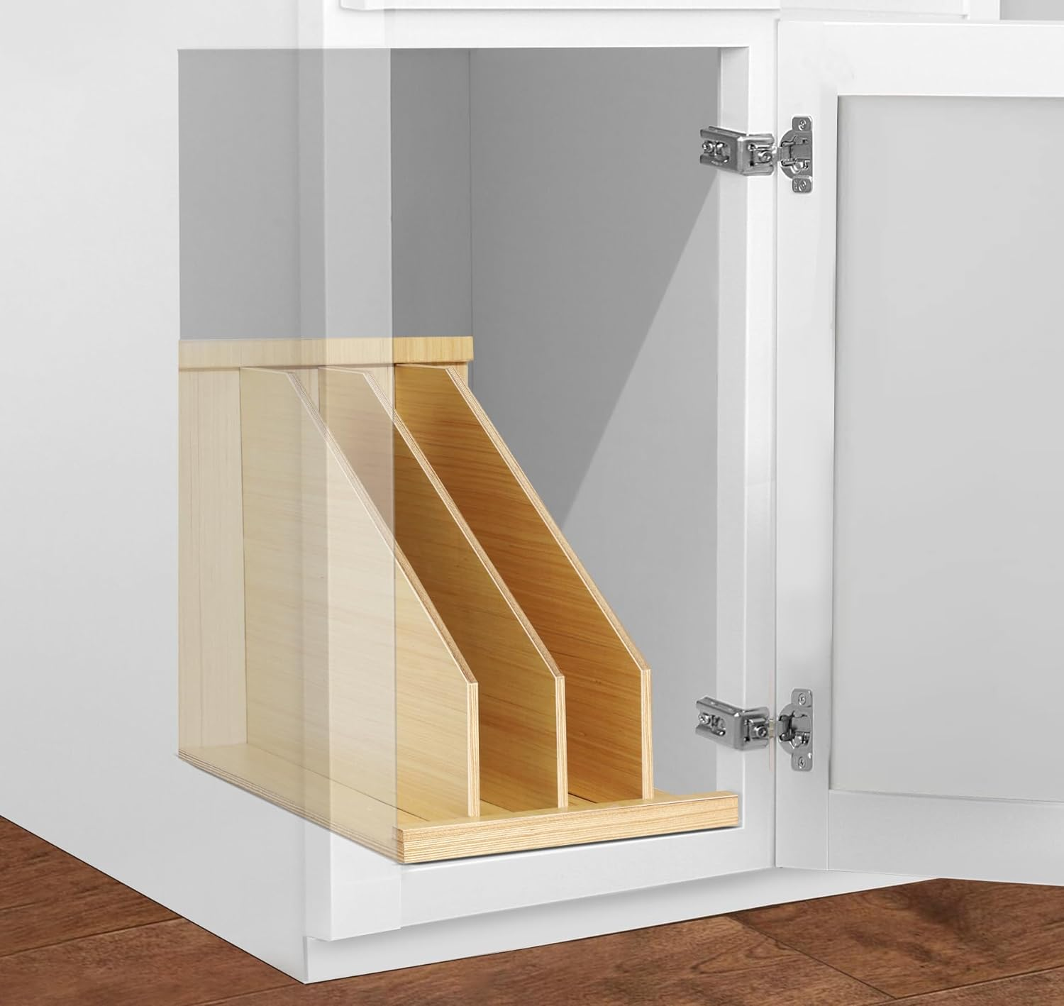 Tray Divider TD3 Wooden Vertical Tray Divider Organizer with 3 Sections