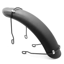 Short Custom Black Front Universal Mudguard. Scramble, Bobber, Brat, Chopper