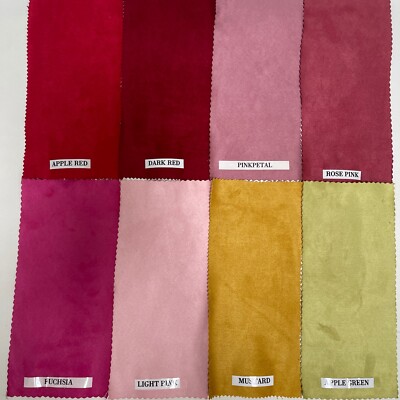 Suede Faux Fabric Upholstery 35 Colors 58'' Wide 250gsm By the Yards or Sample