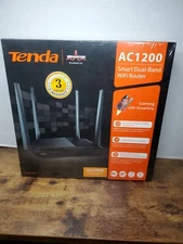 Tenda AC6 AC1200 Dual Band WiFi Router Wireless Internet Router w/ 3 LAN & 1 WAN