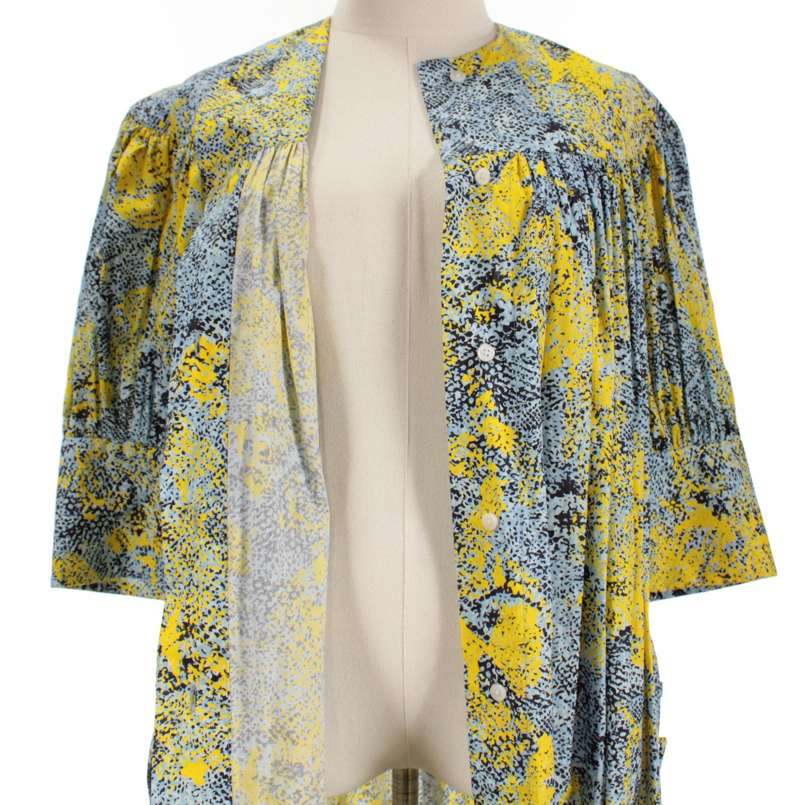 Rachel Comey NWT Ardito Printed Dress Size 4 in Blues and Yellow 100percent Cotton image 10