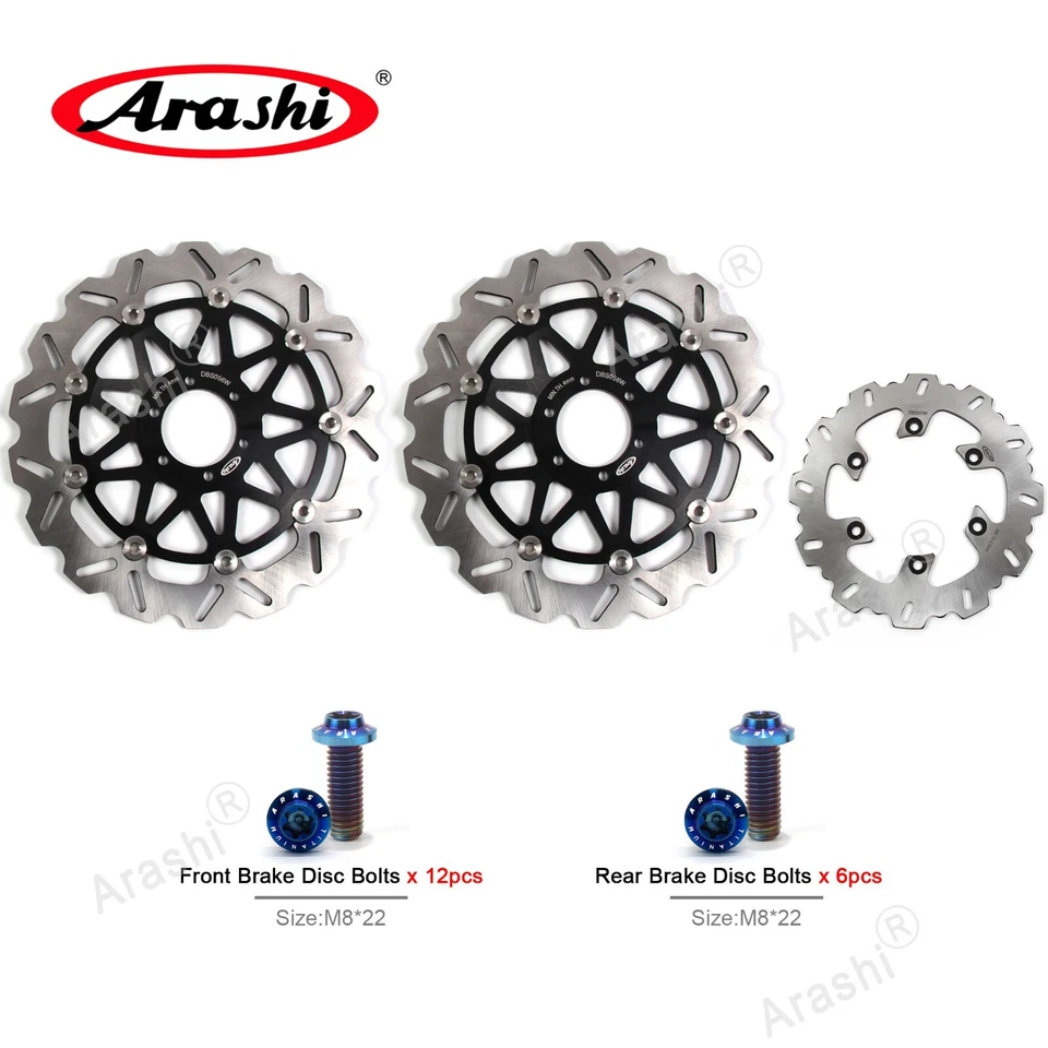 Rotor de disco de freno delantero trasero y pernos para DUCATI MONSTER S4 916 2001 2002 2003 Foto 2 de 4