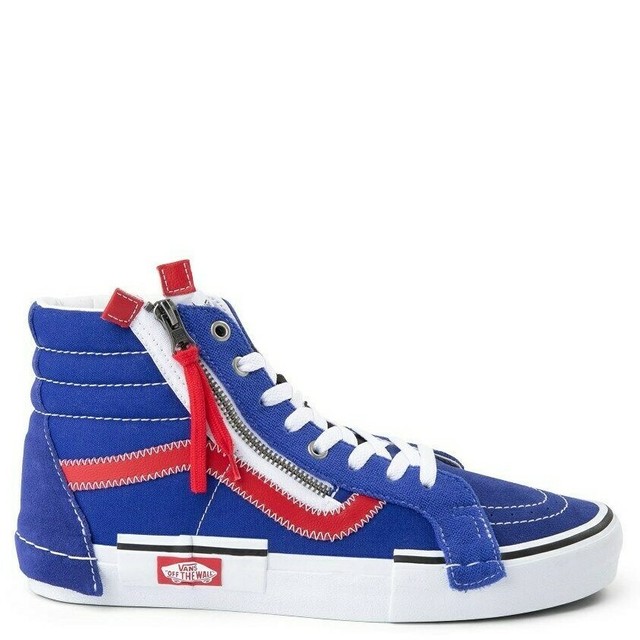 blue red and white vans