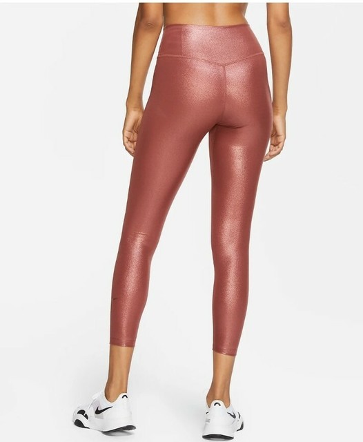 NIKE WOMENS MID RISE ⅞ SHIMMER ONE TIGHTS Size Large CU6030 652 for sale  online | eBay