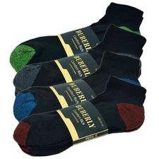 Men Cushioned Cotton Athletic Ankle Quarter Crew Socks Low Cut Size 9-13