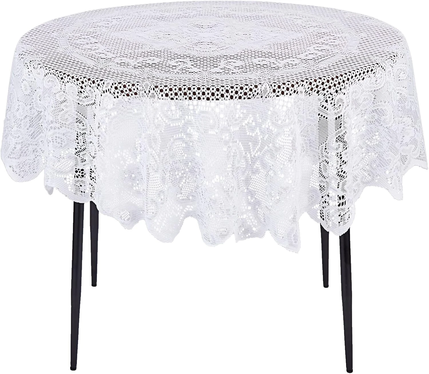 Lace White Round Tablecloths