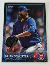 2015 Topps MINI Online Exclusive BRIAN SCHLITTER BLACK #10/10 Made Cubs #164