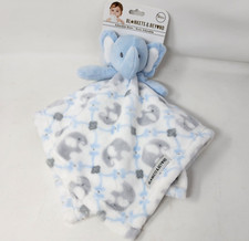 Blankets Beyond Elephant Security Blanket Soother Comforter Fleece Blue Gray