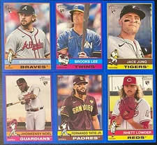 2025 Topps Heritage - HOBBY BOX BLUE BORDER - You Pick Complete Your Set