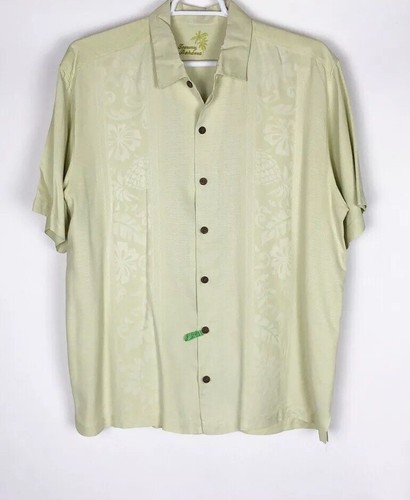 Tommy Bahama Mens Button Down Shirt Size XL Short Sleeve 100% Silk - Picture 2 of 6