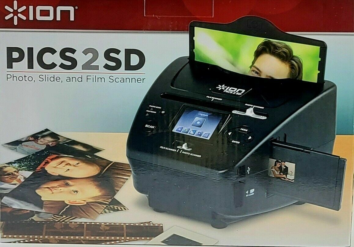 ION Audio Pics 2 SD Photo, Slide & Film Scanner - Open Box - NEW