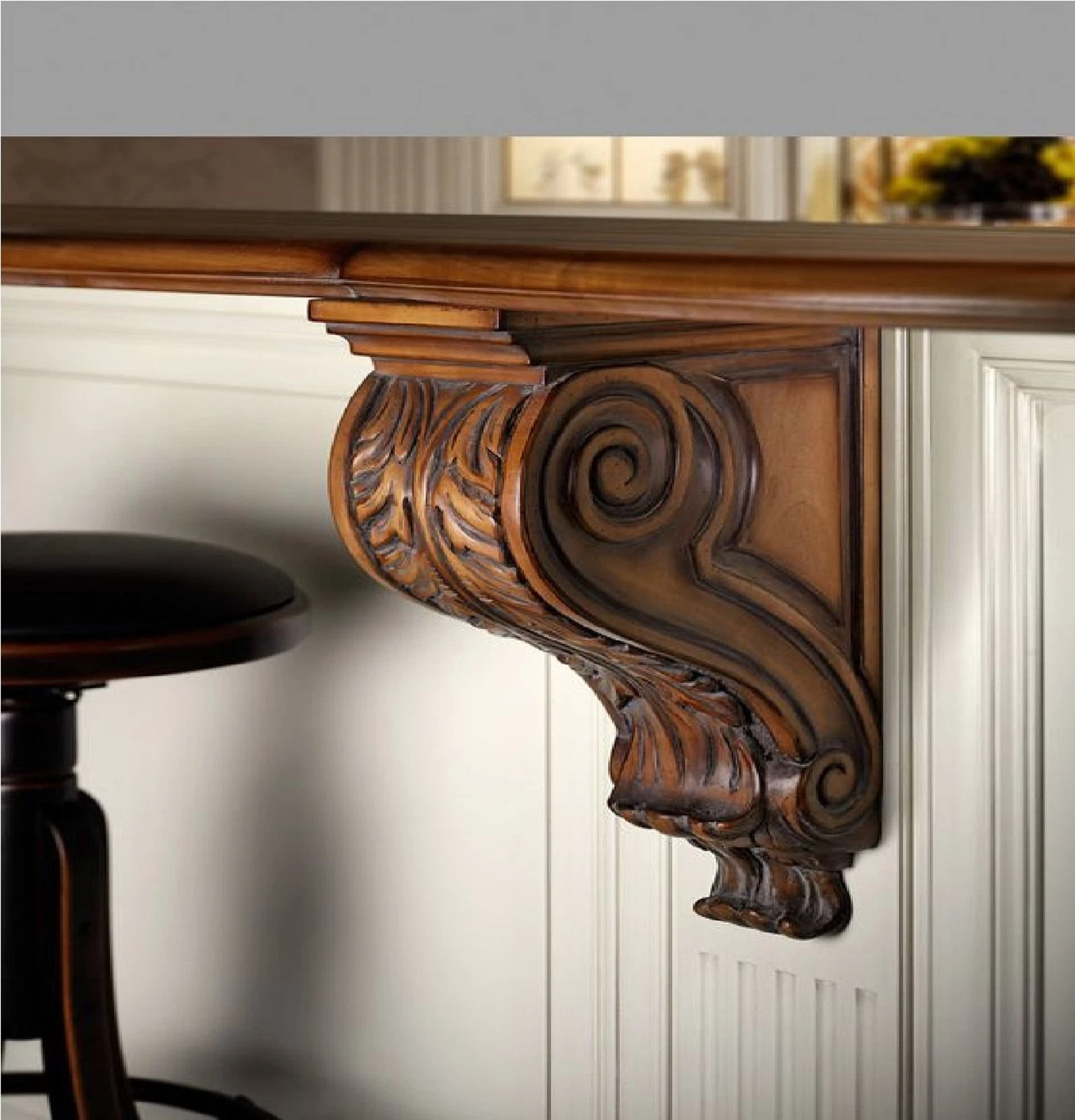 Wood Corbel Hand-carved Classic Handcrafted Solid Mission Wood Accent Bracket
Opens in a new window
