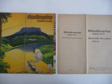 Alter Werbeprospekt Elbsandsteingebirge, Säc...