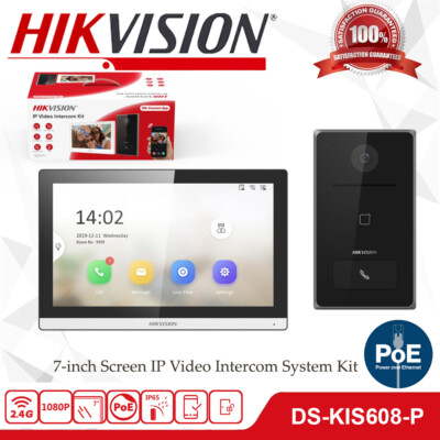 Hikvision DS-KIS608-P 7 Zoll Monitor Wired Video Intercom Security System Kit
