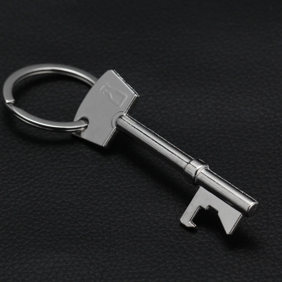 Kit de chaveiro abridor de garrafa de cerveja vintage esqueleto metal favores de casamento - Imagem 4 de 4