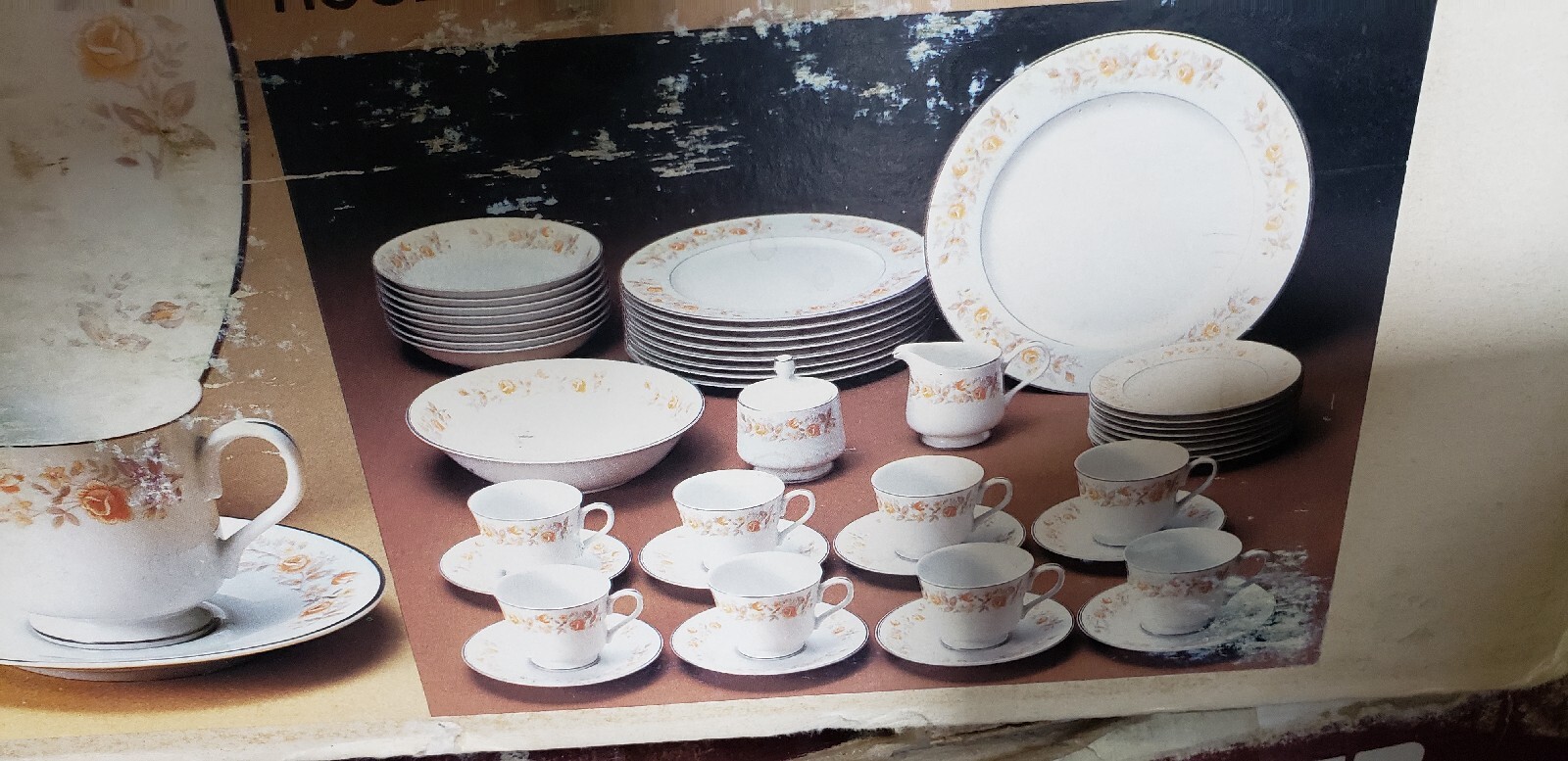 Of 45 Nos Sango Carlton Rosealyn #520 Dinnerware, Yellow Ros