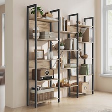 VASAGLE Bücherregal Leiterregal Raumteiler Standregal 14 Ablagen Metallgestell