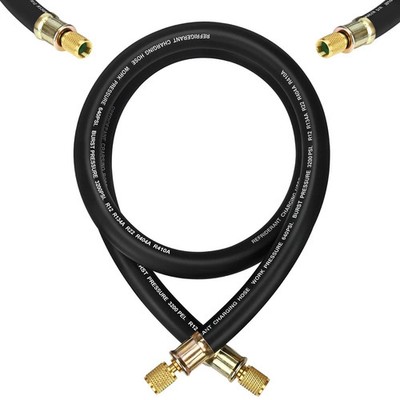 2026 Upgraded 1/2'' HVAC Vacuum Hose, 3/8'' to 5 Feet, Black/Yellow