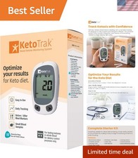 Complete Blood Ketone Testing Set: Meter, Adjustable Lancing Device Cases