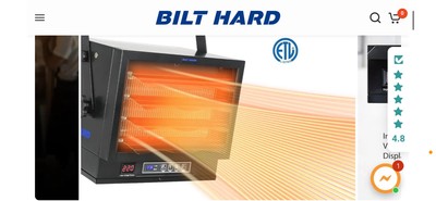 New Garage Forced Air Heater, 8500 W, 29,000 BTUs, 220 Volts. Reduced to $160