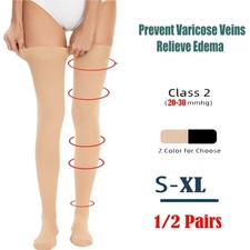 Extra Long Compression Socks Thigh High Over the Knee High Plus Size Stockings