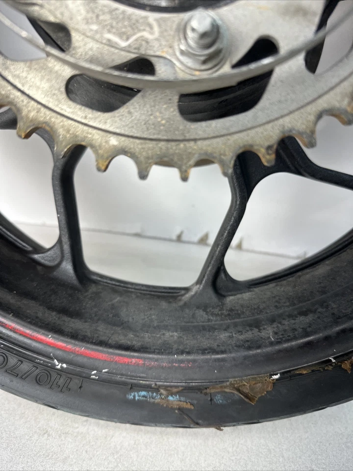 2015 - 2017 Yamaha Yzf R3 Oem Rear Wheel Rim Tire Sprocket OEM Straight - Image 3 of 4