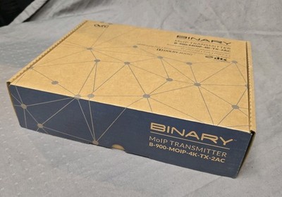 Binary 900 Series 4K Media over IP (MoIP) transmitter- B-900-MOIP-4K-TX-2AC -New