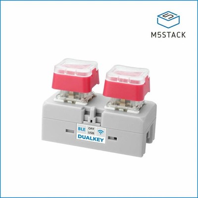 M5Stack Chain DualKey Eingabemodul, ESP32-S3, USB & BLE, 2x Hot-Swap Taster, 2x