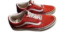 Vans Off The Wall Red White Suede Casual Sneakers 751505 Mens 7.5 Low Skater