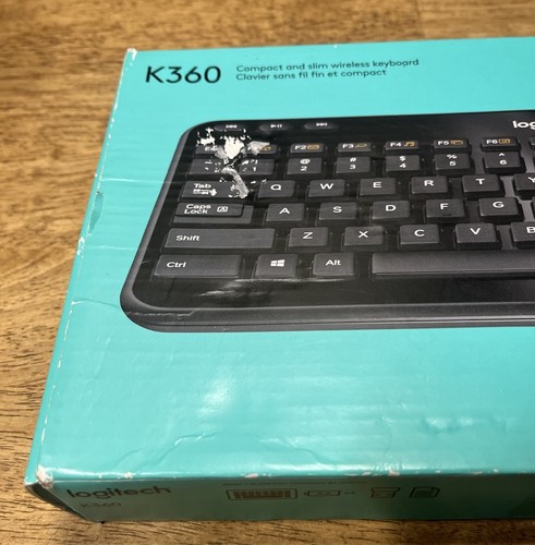 Logitech K360 Wireless Keyboard Box Open All New W/dongle - 第 2/8 張圖片
