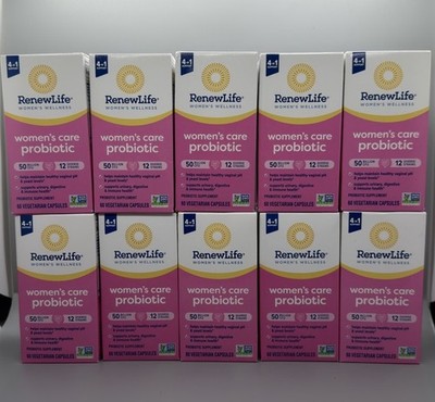 10 Bottles Renew Life Women s care Probiotic, 50 Billion 60 caps EXP:04/2027