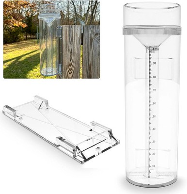 Outdoor Rain Gauge and Snow Professional Stratus Long Term, Easy-to-Read,Made of