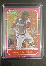 2021 Panini Donruss - Highlights Ronald Acuña Jr. #HI8 Pink Fireworks