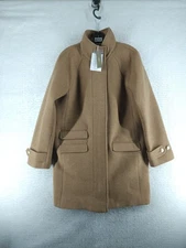 J. Crew Toscana Coat Italian Stadium Cloth Wool Blend Heather Acorn Nwt Size T4