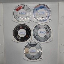 PSP Games & Movie Lot (5) Bundle Including Tiger Woods, MLB 09, American Pie