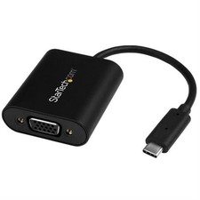 Image of StarTech USB-C to VGA Adapter - with Presentation Mode Switch - 1920x1200
