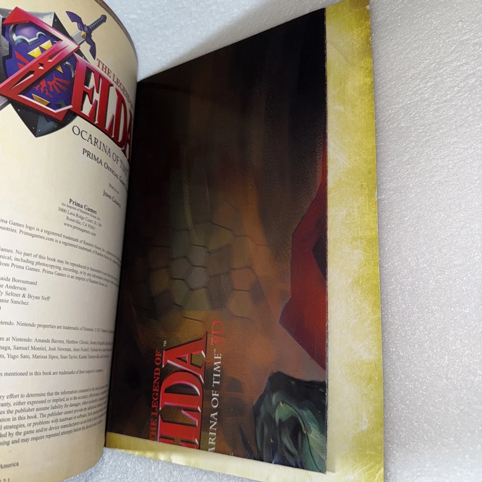 Zelda Ocarina of Time 3D PRIMA Official strategy Guide POSTER ATTACHED VGC RARE - Image 4 of 4