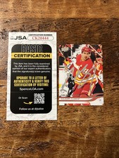 Mikael Backlund IP Signed Upper Deck Card JSA Coa Flames Autographed
