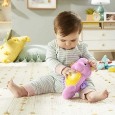 NEW Fisher-Price Soothe Glow Seahorse Pink Plush Toy Music Sound Lights