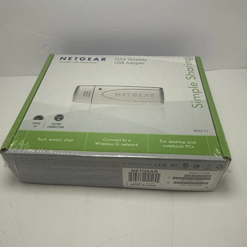 NETGEAR WG111 G54 Wireless USB Adapter WG111US 54 MBPS - Image 2 of 4
