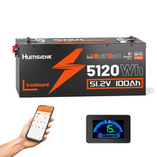 48V 100Ah Golf Cart Lithium LiFePO4 Battery 5120Wh 200A BMS Solar RVs Off-Grid