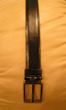 NEW Men's 42/105 Reversible Leather Belt Dk. Brown/Black w/Black Chrome Buckle