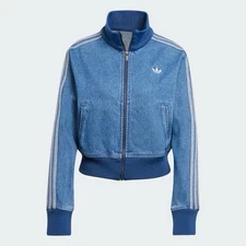Adidas Adicolor Denim Track Top Jacket  Size-Small (JD2570) Women's NEW Inidgo