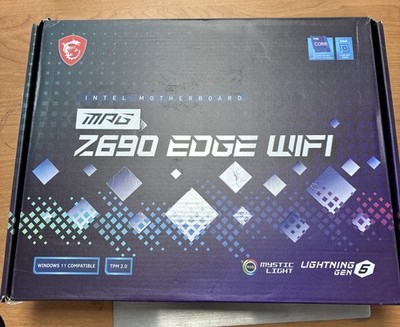(READ) MSI MPG Z690 EDGE WIFI DDR5 LGA 1700 Intel Z690 SATA 6Gb/s ATX Intel MB