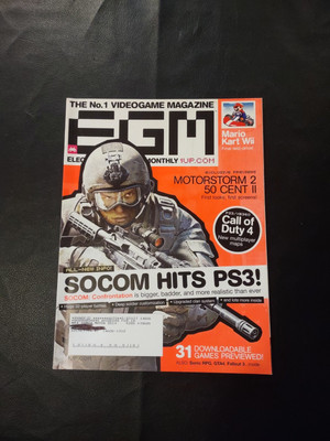Electronic Gaming Monthly Magazine May 2008 #228 SOCOM on PS3 Mario Kart Wii