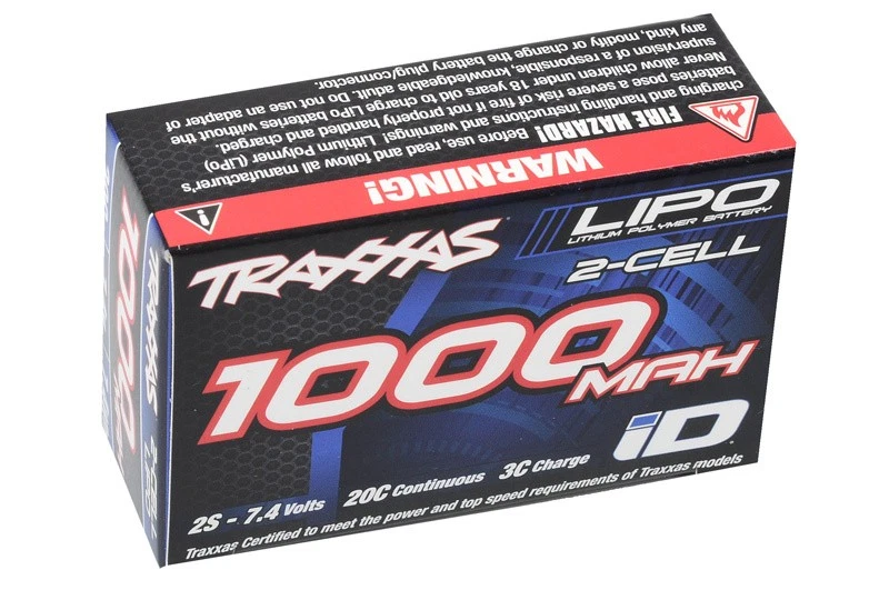 Batterie Traxxas LiPo TRX-4M 1000mAh 7,4V 2 cellules 20C (mâle MID) TRX2822 - Photo 2/4