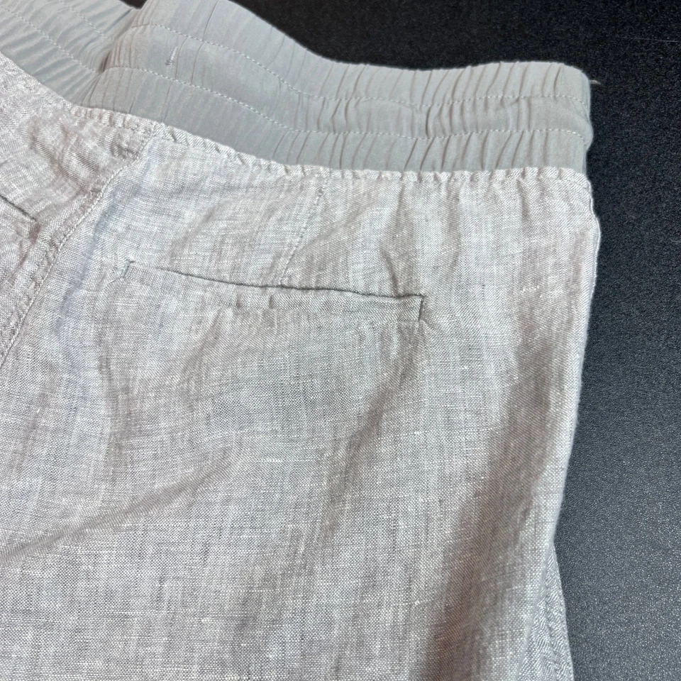 Pantalones de chándal de lino Athleta con cordón en la cintura bolsillos con cremallera para mujer talla 0 gris Foto 3 de 4