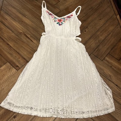 Women's Hollister, Extra Small Lace Embroidered Flowered Dress | eBay