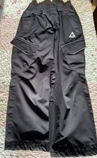 Gerry Kids Black Insulated Snow Pants S-7/8 100% Polyester Ski Snowboarding